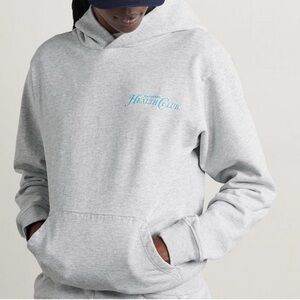 SOLD // Sporty & Rich Rizzoli Health Club Printed Cotton-Blend Jersey Hoodie